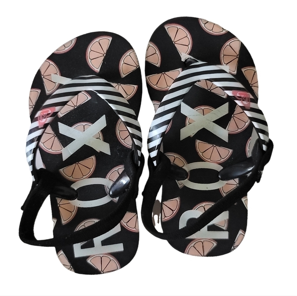 Roxyโ Toddler Size 6 Black Slingback Sandals